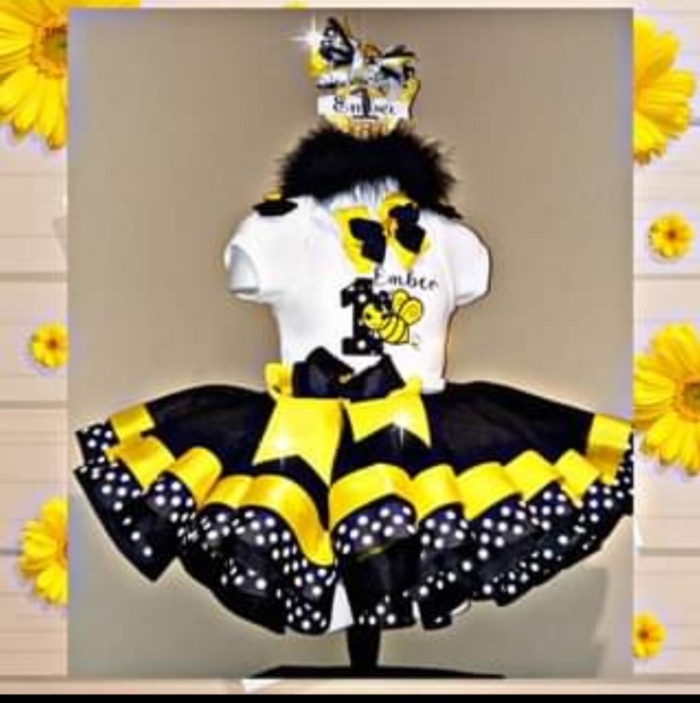Bee Birthday tutu set.
